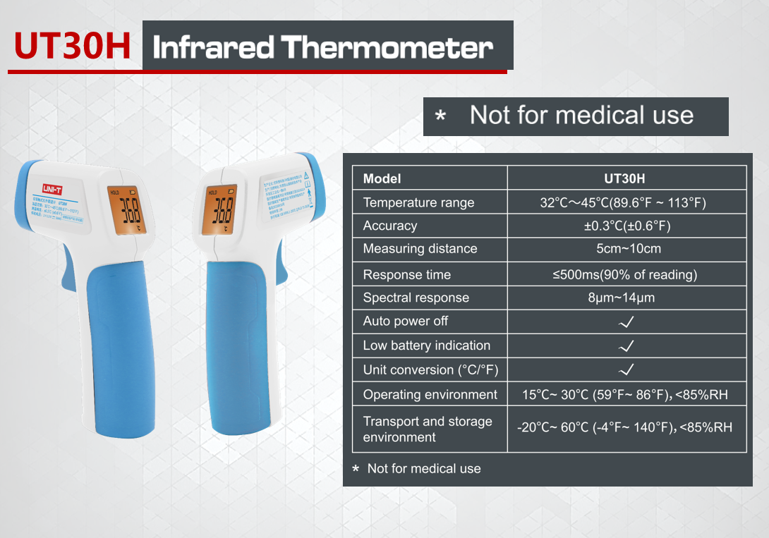 AABTools  UNI-T UT309C HVAC Infrared Thermometer SGL Laser / IP54